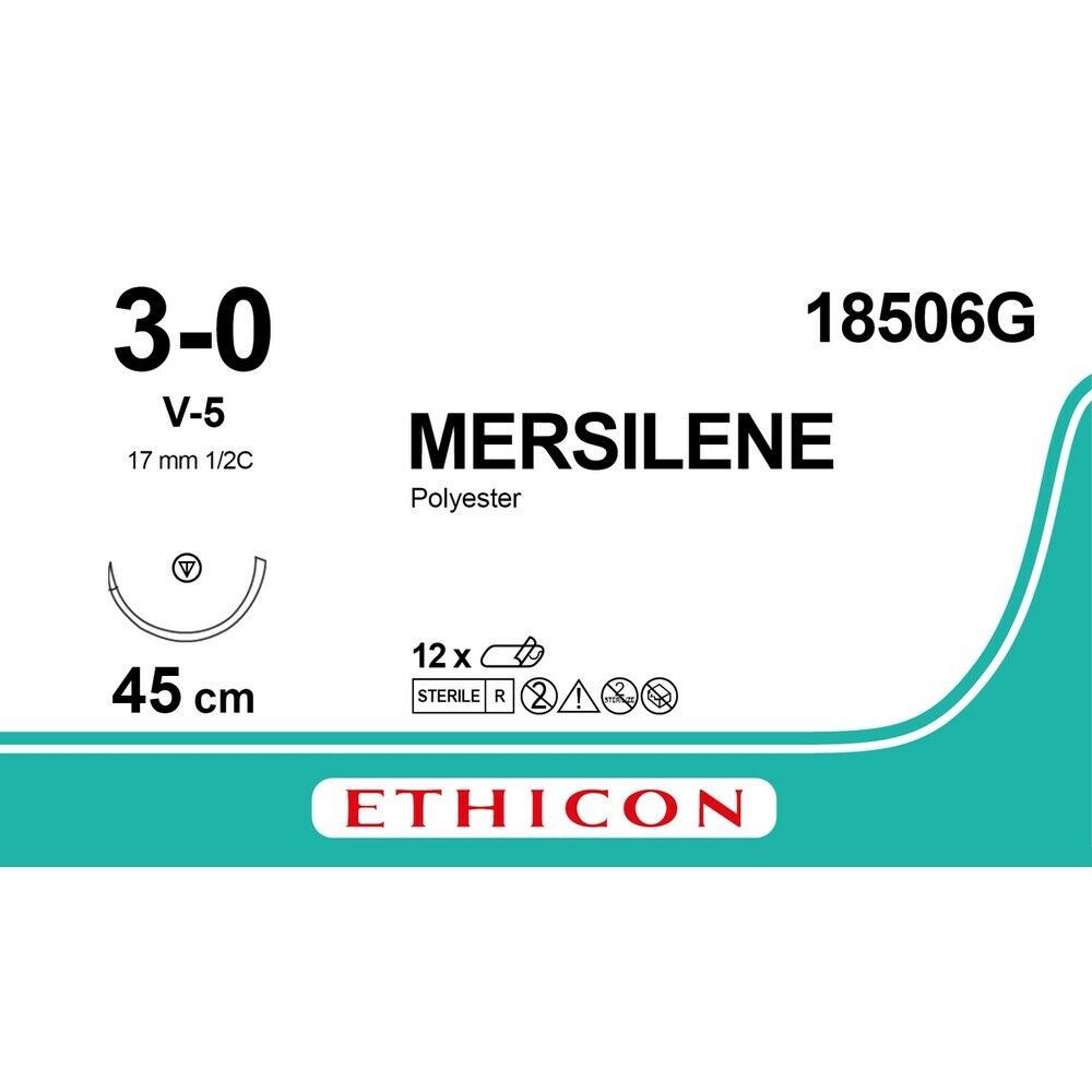 Mersilene 3-0, V-5 18506g Resorboitumaton 45cm Vihreä 12 X 1 Kpl — Fi1